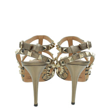 Valentino Bicolor Rockstud Leopard Print Calf Hair Caged Pump 37.5