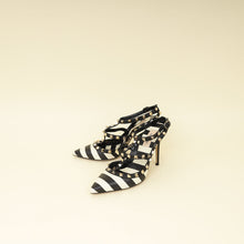 Valentino Bicolor Striped Rockstud Caged Pumps 37.5