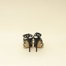 Valentino Bicolor Striped Rockstud Caged Pumps 37.5