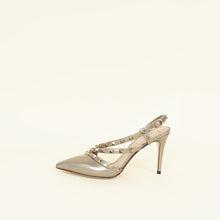 Valentino Metallic Bronze Olive Rockstud D'Orsay Slingback 37.5
