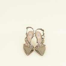 Valentino Metallic Bronze Olive Rockstud D'Orsay Slingback 37.5