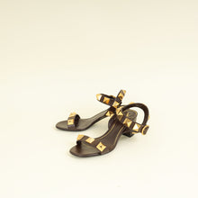 Valentino Brown Roman Stud Sandals 37