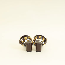 Valentino Brown Roman Stud Sandals 37