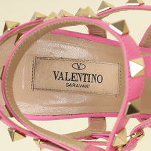 Valentino Pink CC Rockstud Ankle Strap Caged Sandal 37