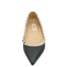 Valentino Black RockStud Flat Ballerina 37