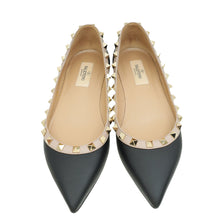 Valentino Black RockStud Flat Ballerina 37