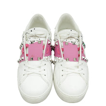 Valentino Bicolor Rockstud Star Print Open Sneaker 38.5