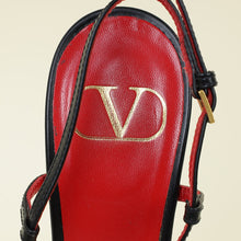 Valentino Black Vlogo Platform Slingback Pump 38.5