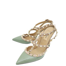 Valentino Greysh Green Rockstud Caged Pump 38