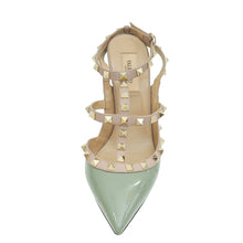 Valentino Greysh Green Rockstud Caged Pump 38