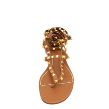 Valentino Selleria Rockstud Flair Ankle Wrap Flat Sandals 38