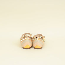 Valentino Multicolor Rockstud Caged Ankle Strap Flat Ballerina 38