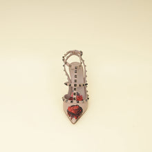 Valentino Rose Printed Rockstud Caged Pumps 38
