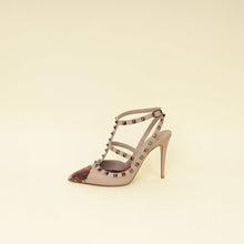 Valentino Rose Printed Rockstud Caged Pumps 38