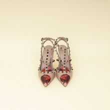 Valentino Rose Printed Rockstud Caged Pumps 38