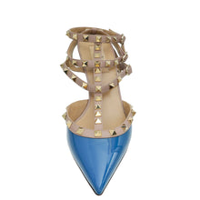 Valentino Blue Rockstud Caged Pump 38
