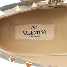 Valentino Black Rockstud Caged Ankle Strap Flat Ballerina 39.5
