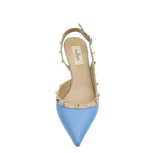 Valentino Blue Rockstud Caged Slingback Pump 39
