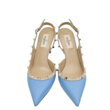 Valentino Blue Rockstud Caged Slingback Pump 39
