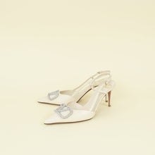 Valentino Light Ivory Vlogo Signature Slingback Pump