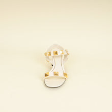 Valentino Light Ivory Roman Stud Ankle Strap 60mm Sandals 39