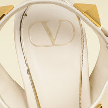 Valentino Light Ivory Roman Stud Ankle Strap 60mm Sandals 39