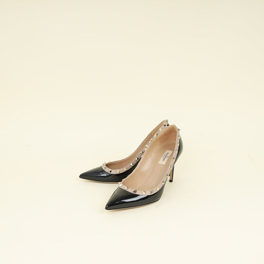 Valentino Black Rockstud Pump 39