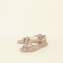 Valentino Nude Rockstud Rubber Flat Sandals 39