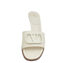 Valentino Cream Vlogo Signature 80 Slide Mules 40