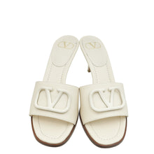 Valentino Cream Vlogo Signature 80 Slide Mules 40
