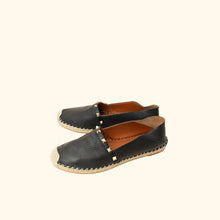 Valentino Black Rockstud  Espadrille 40