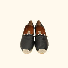 Valentino Black Rockstud  Espadrille 40