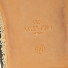 Valentino Black Rockstud  Espadrille 40