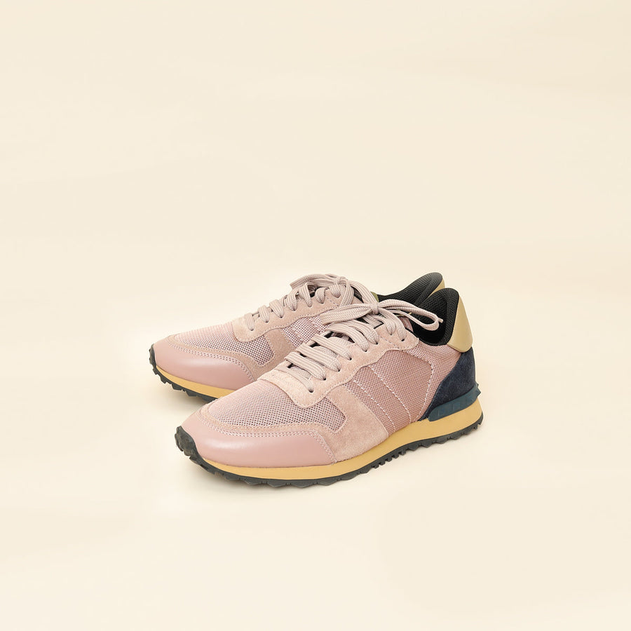 Valentino Lipstick Mauve Rockrunner Sneakers 42