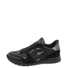 Valentino Black Camouflage Rockrunner Sneakers 45