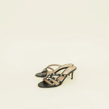 Valentino Black Rockstud Asymmetrical Sandal 35