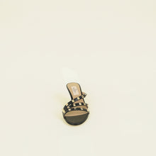Valentino Black Rockstud Asymmetrical Sandal 35