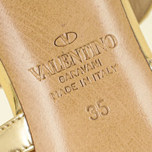 Valentino Metallic Gold Rockstud Heeled Mules 35