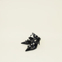 Valentino Black Roman Stud Ankle Strap Pump