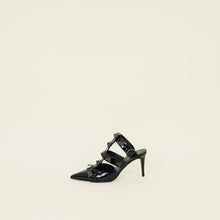 Valentino Black Roman Stud Ankle Strap Pump