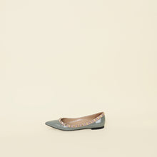 Valentino Bluish Grey Rockstud Ballerina Flats 36
