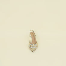Valentino Metallic Gold Vlogo Crystal Slingback Pump 37.5