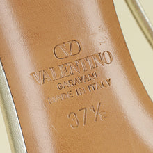Valentino Metallic Gold Vlogo Crystal Slingback Pump 37.5