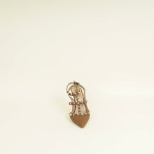 Valentino Brown Rockstud Caged Ankle Strap Pumps 37.5