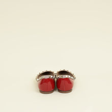 Valentino Red Rockstud Flat Ballerina 37.5