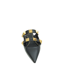 Valentino Black Roman Stud Flat Mules 37