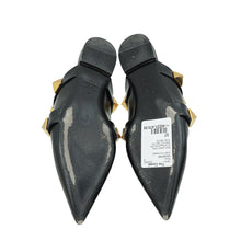 Valentino Black Roman Stud Flat Mules 37