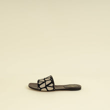 Valentino Tricolor Toile Iconographe Flat Slide Sandals 37