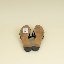 Valentino Tricolor Toile Iconographe Flat Slide Sandals 37
