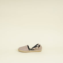 Valentino Pink Nude Rockstud Flat Espadrille Ankle Strap 37